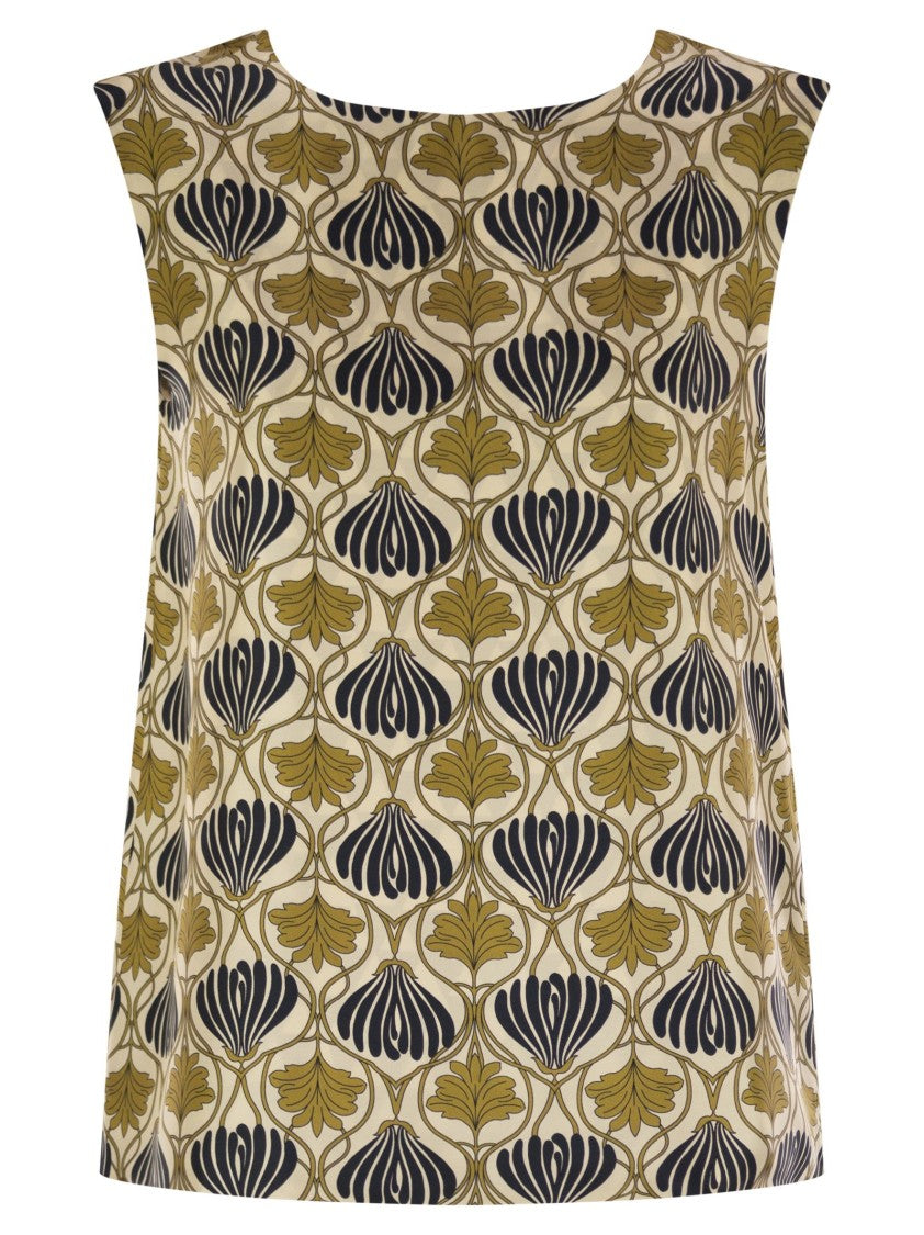Max Mara Timetop - Reversible Printed Silk Top