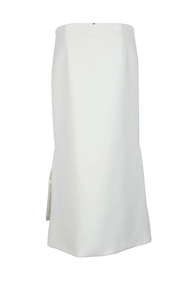 Sportmax Long White Skirt And Elegant Silhouette