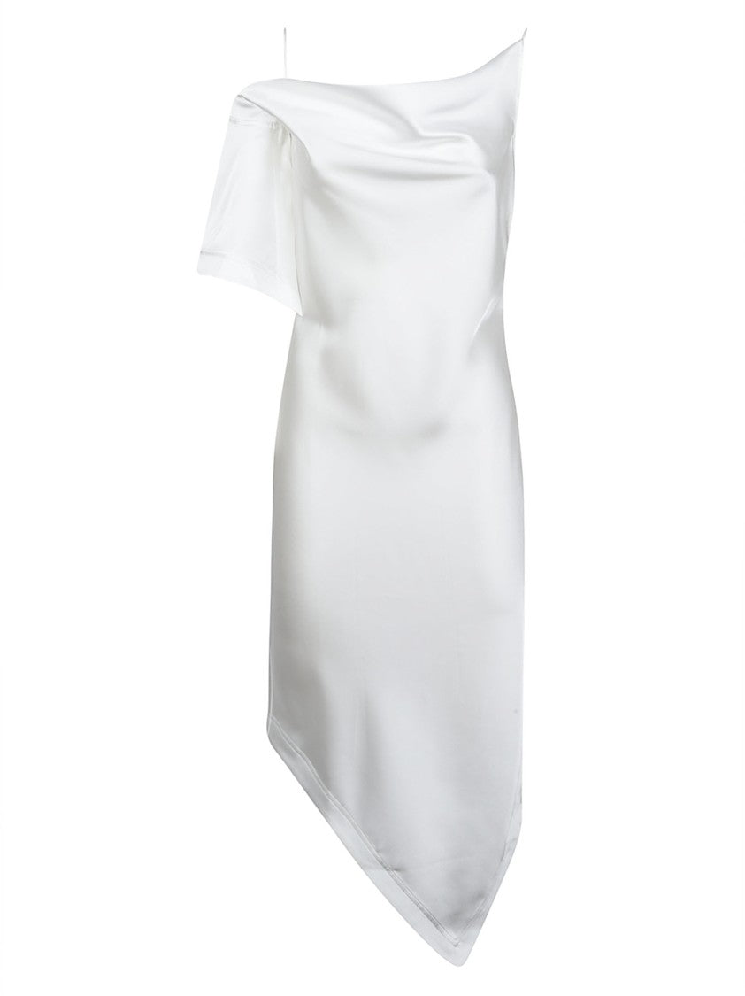 Iro Thiana Asymmetrical Satin-Finish Mini Dress