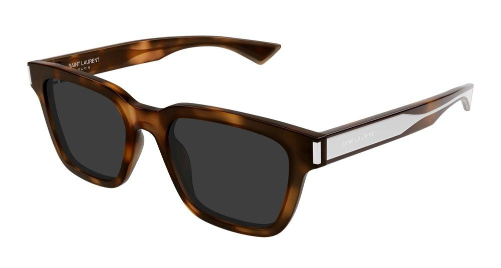 Saint Laurent Havana Dark Grey Lenses Square Sunglasses