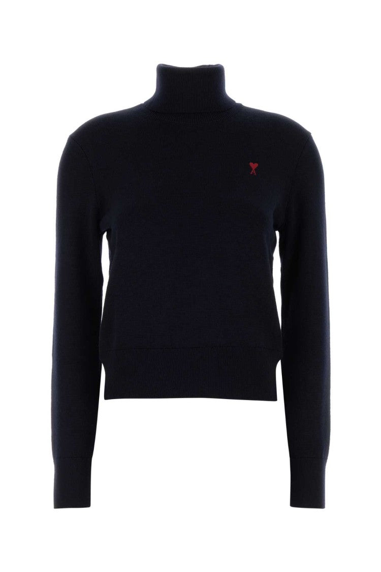 Ami Midnight Blue Wool Sweater