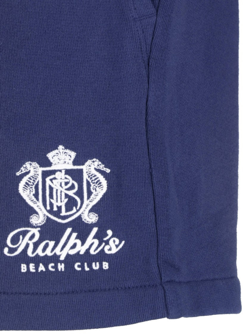Polo Ralph Lauren Blue Drawstring Embroidered Logo Shorts
