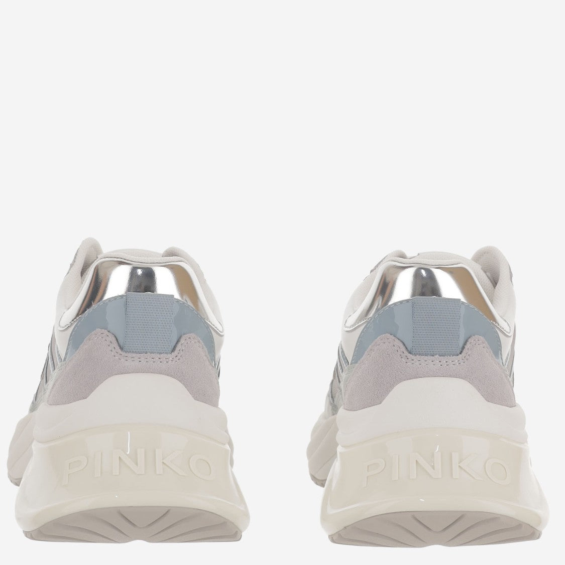 Pinko Multi-Material Sneakers With Logo Accents