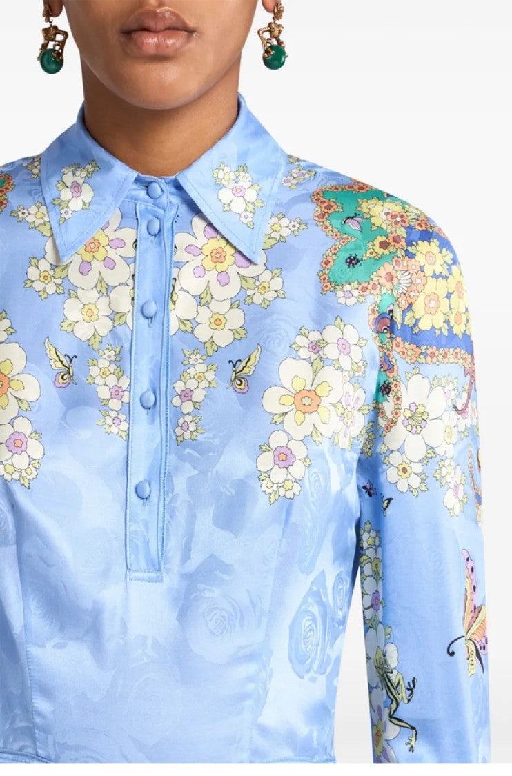 Etro Floral And Paisley Print Midi Dress