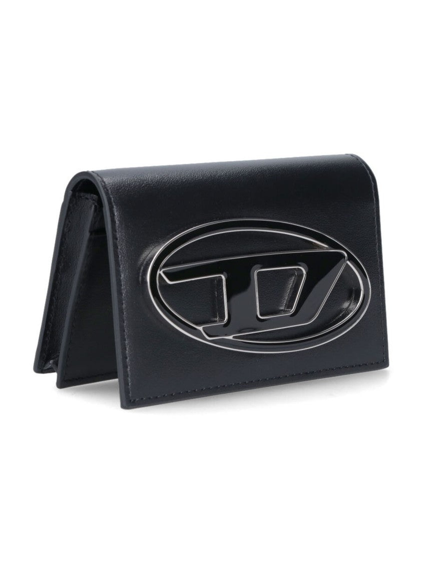 Diesel Black Leather Diesel Oval-D Wallet