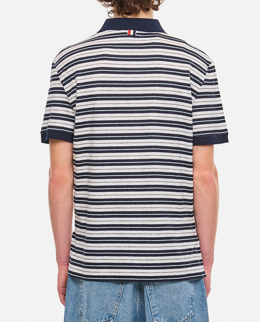 Thom Browne Linen Striped Polo