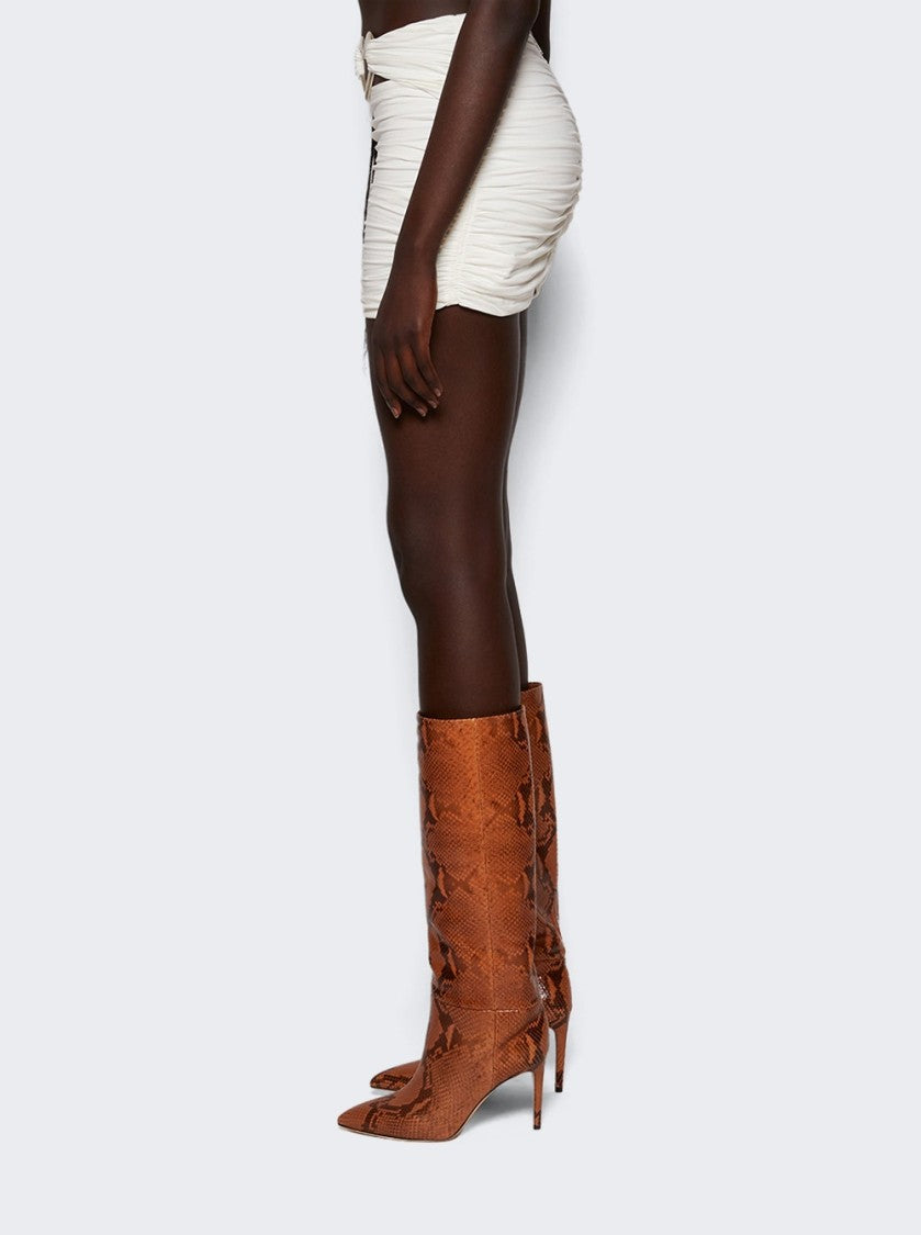 Area Heart Ruched Mini Skirt