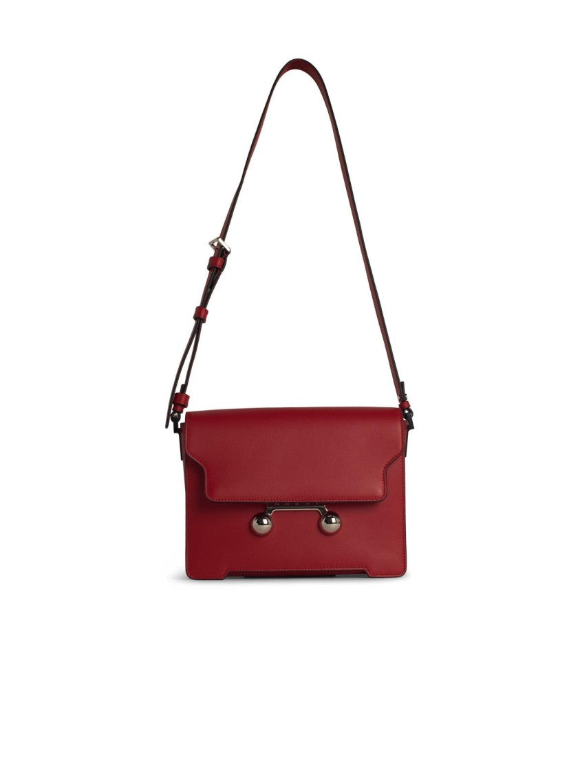 Marni New Trunk' Red Leather Crossbody Bag