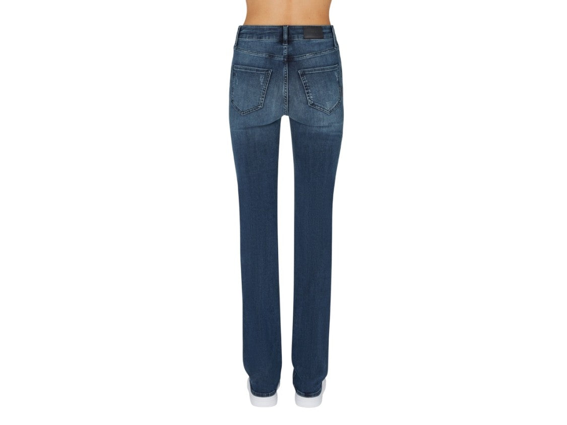 Armani Exchange Straight-Leg Blue Jeans Subtle Whiskering