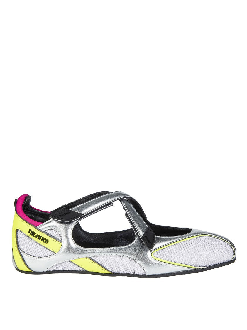 The Attico Ballerina Floor01 Pointed Mesh Flats