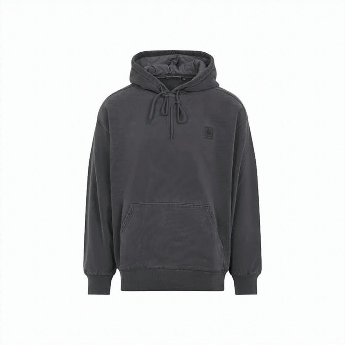 Carhartt Wip Relaxed Fit Grey Cotton Hoodie With Drawstring