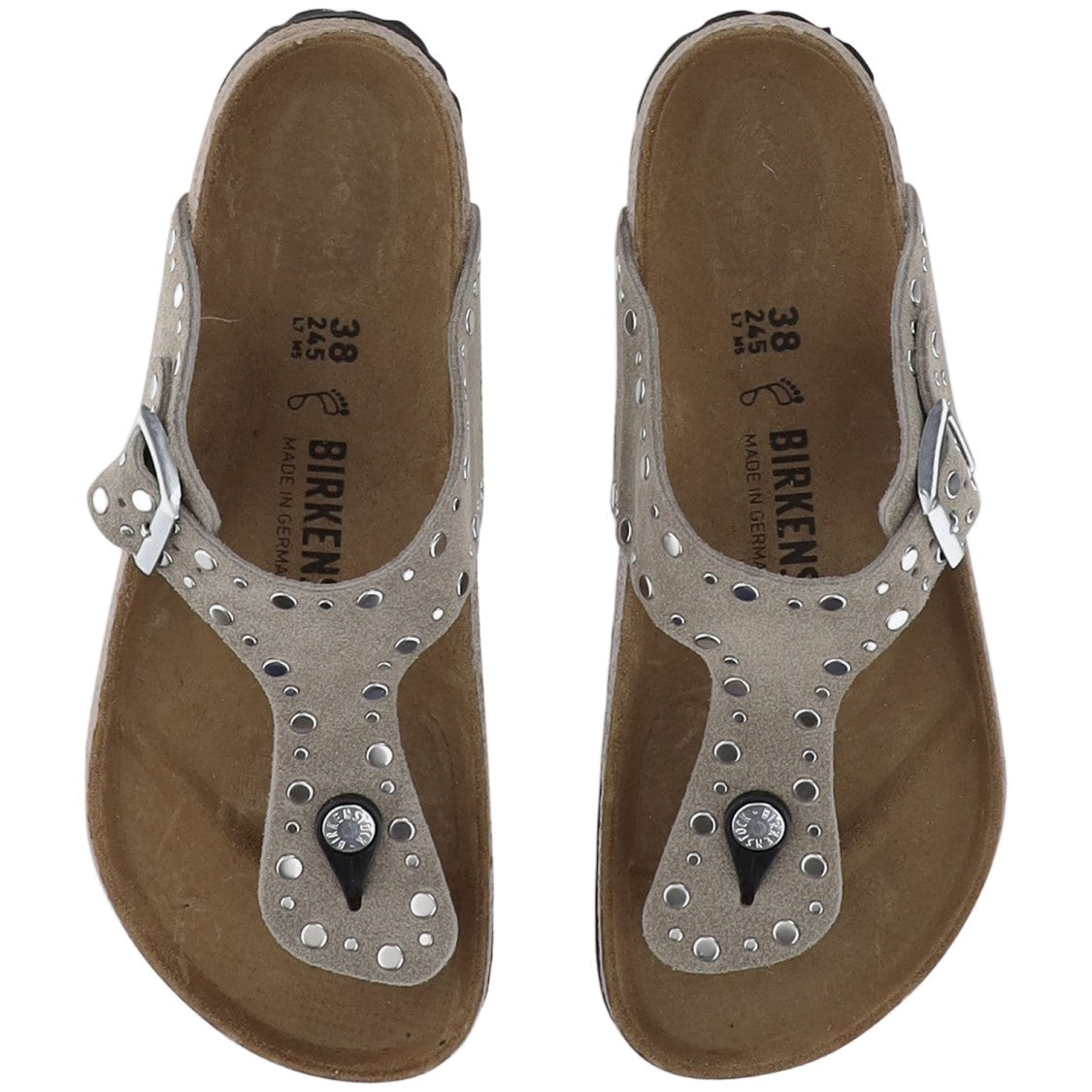 Birkenstock Gizeh Rivet Sandals In Suede Leather