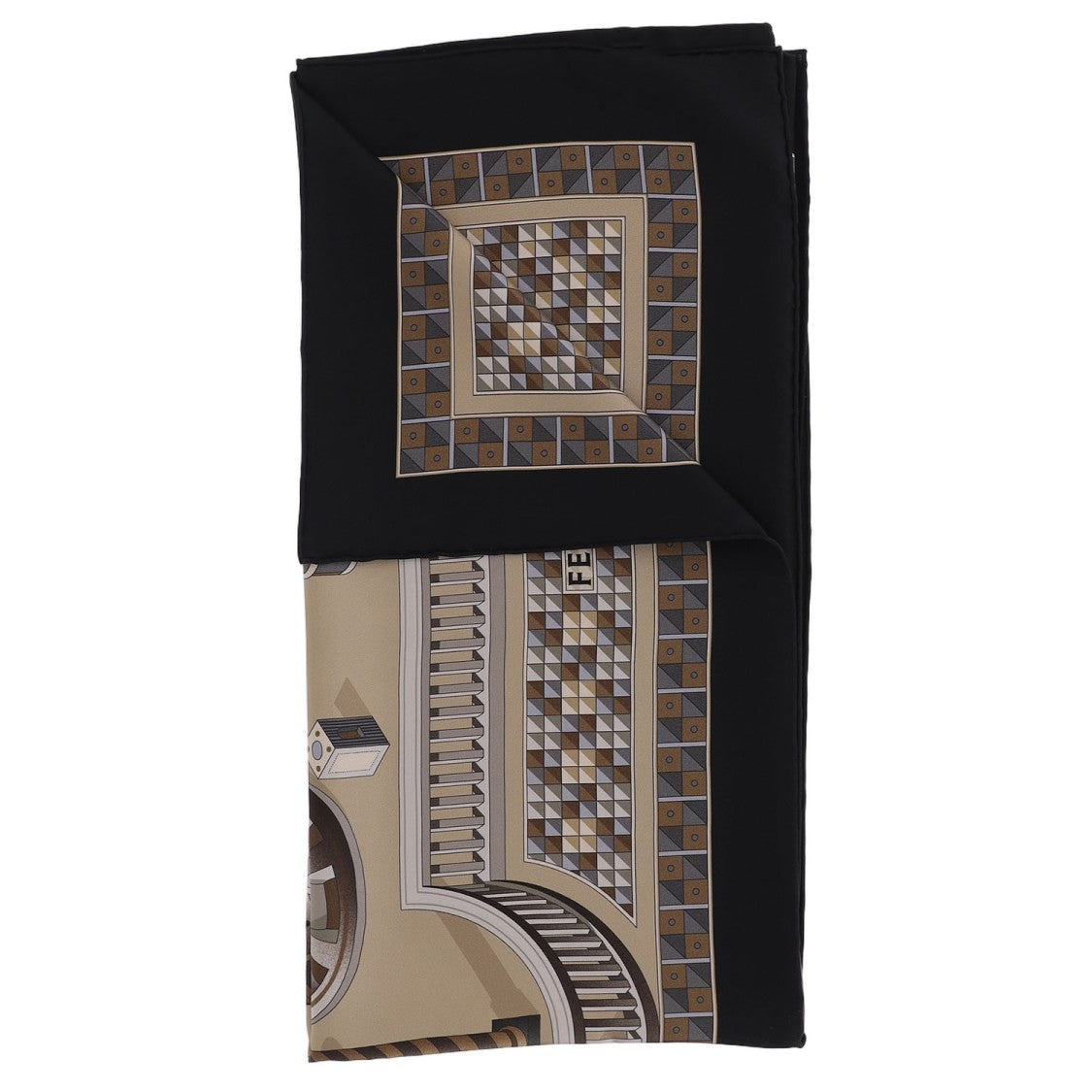 Salvatore Ferragamo Square Silk Scarf With Nadir Print Design