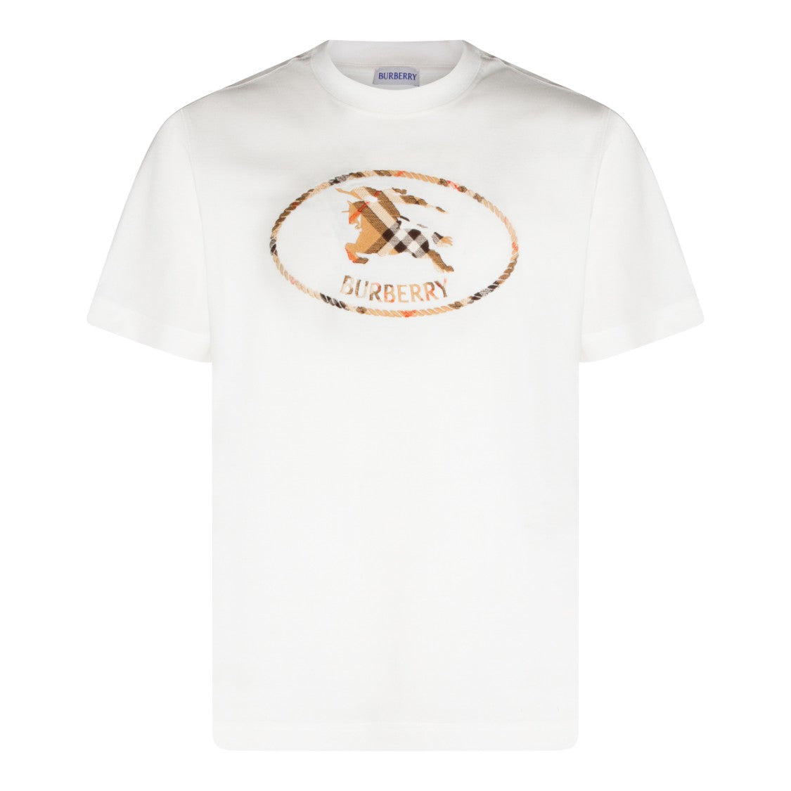Burberry White Cotton Logo T-Shirt
