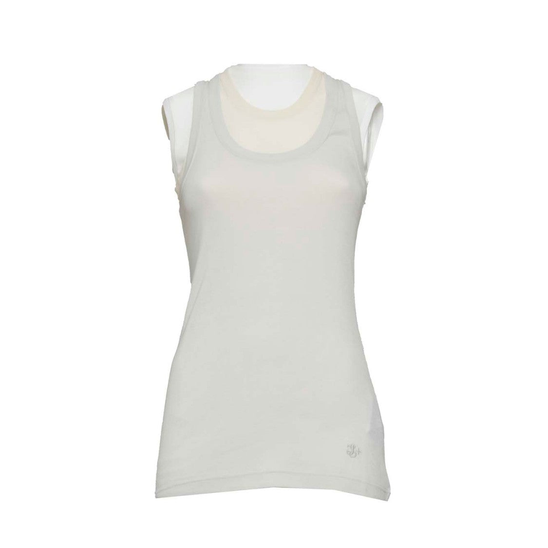 Jil Sander Natural Three Layer Cotton Top