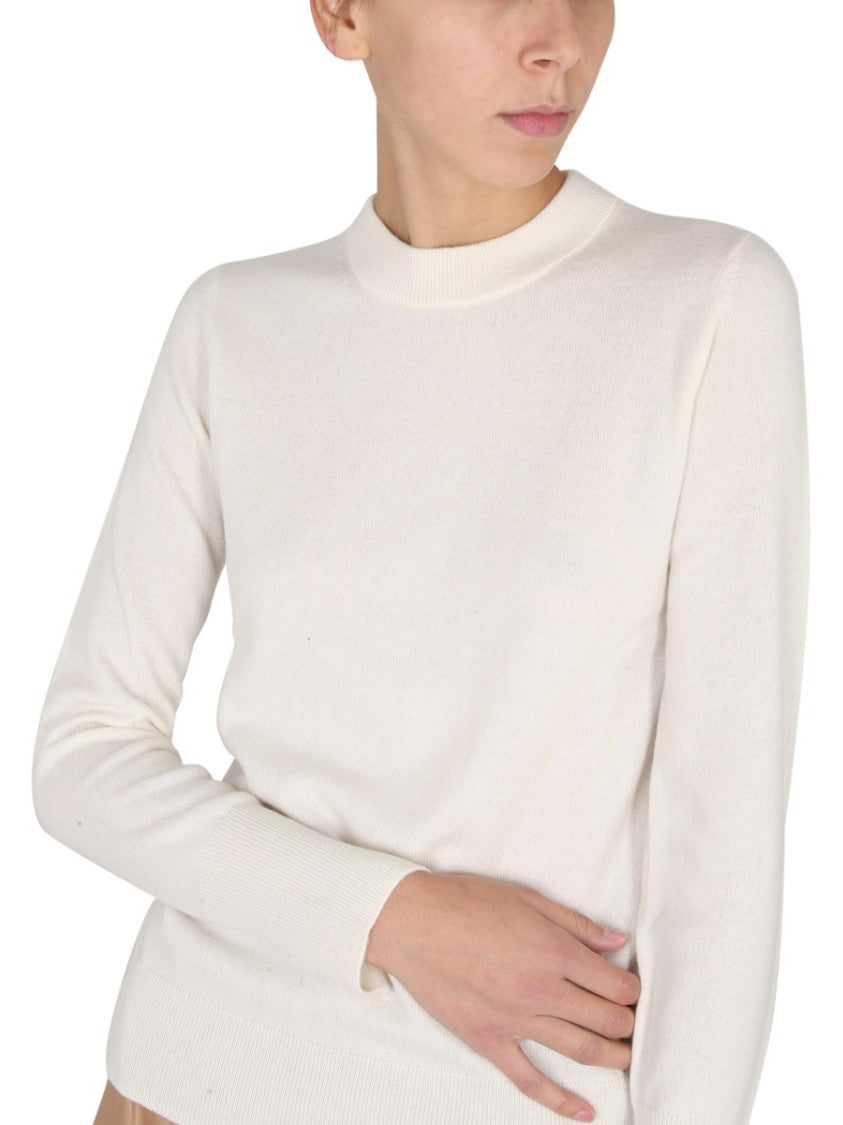 Boss Cashmere Sweater With Cross-Neck Detail