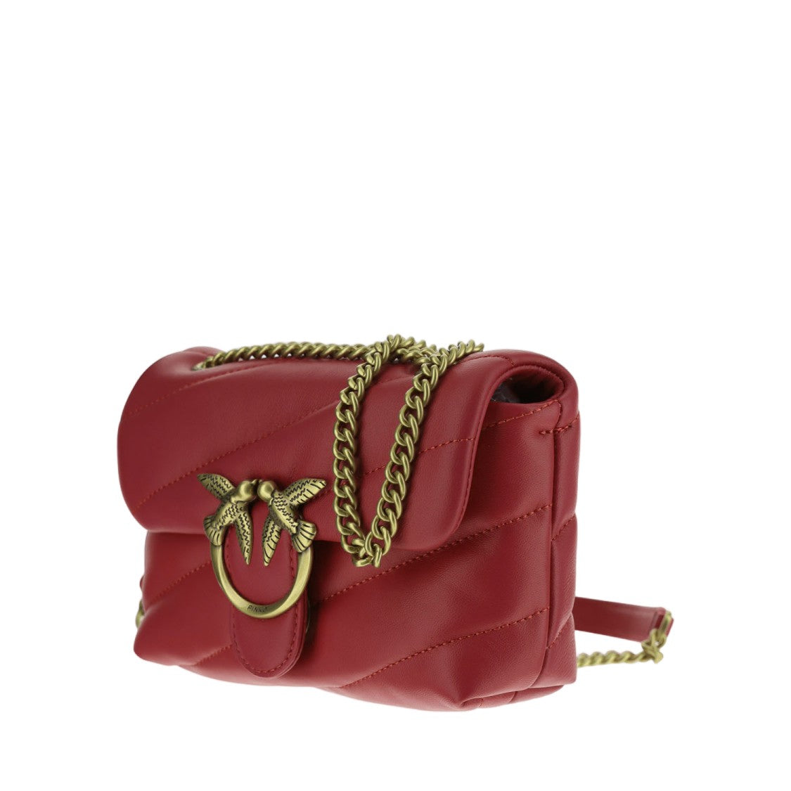 Pinko Soft Nappa Leather Shoulder Bag With Quilted Design