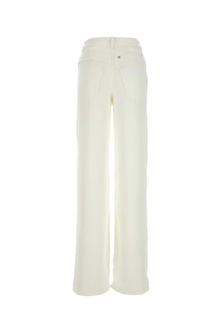 Givenchy Ivory Viscose And Denim Jeans