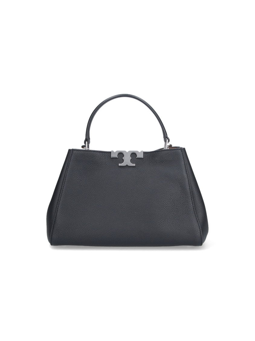 Tory Burch Black Eleanor Medium Calf Leather Handbag