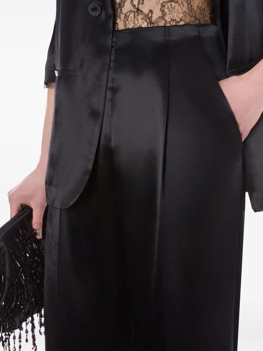 Alberta Ferretti Wide-Leg Pants With High Waistpleats