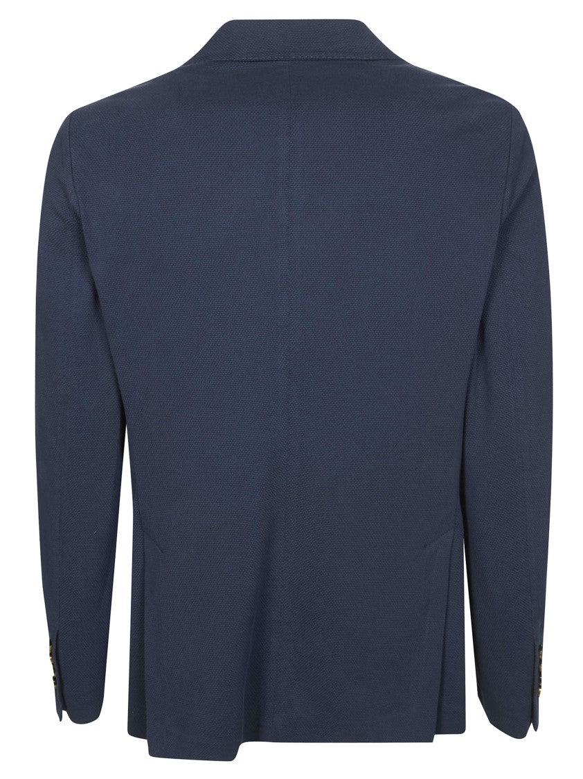 Circolo Blue Notch Lapel Oxford Blazer