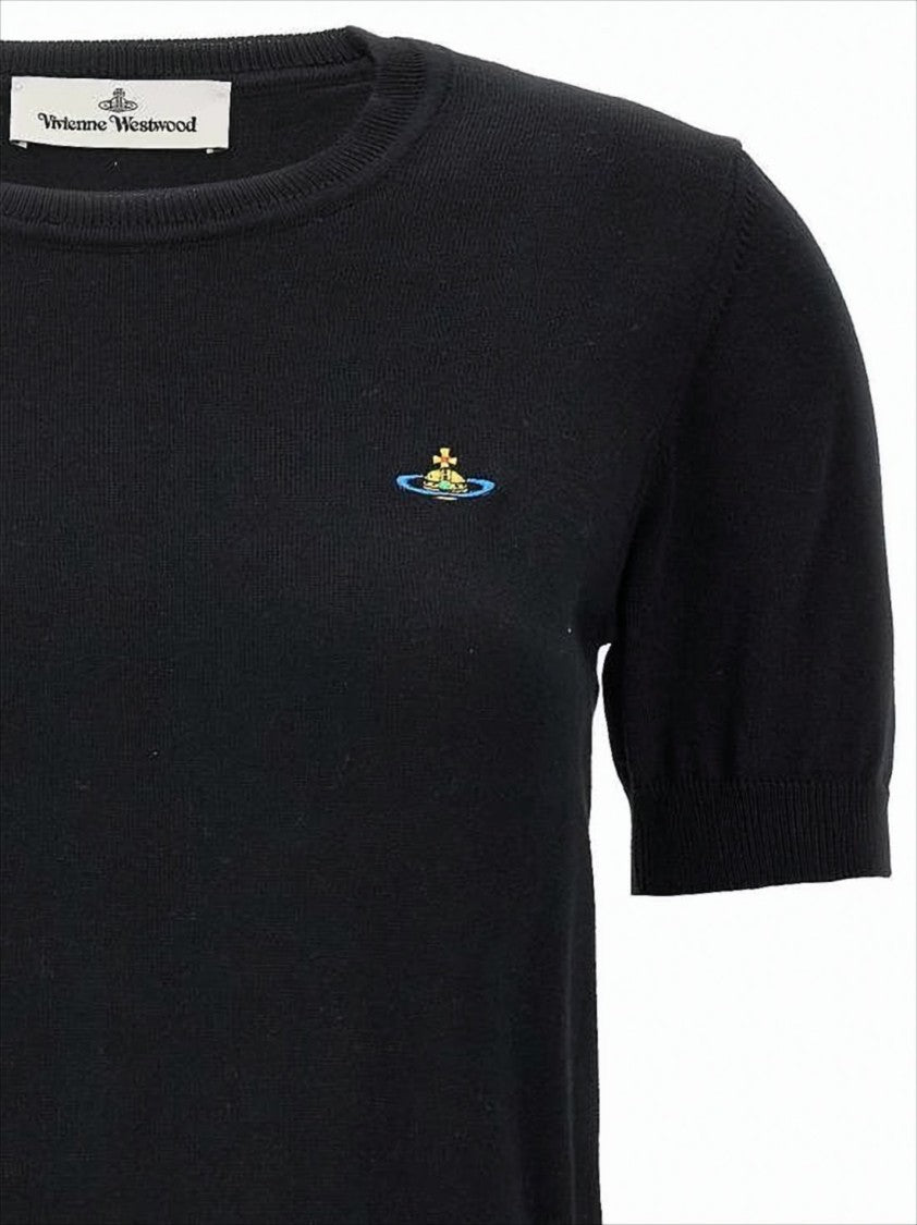 Vivienne Westwood Fitted Short-Sleeved Cotton Top With Ribbed Hem