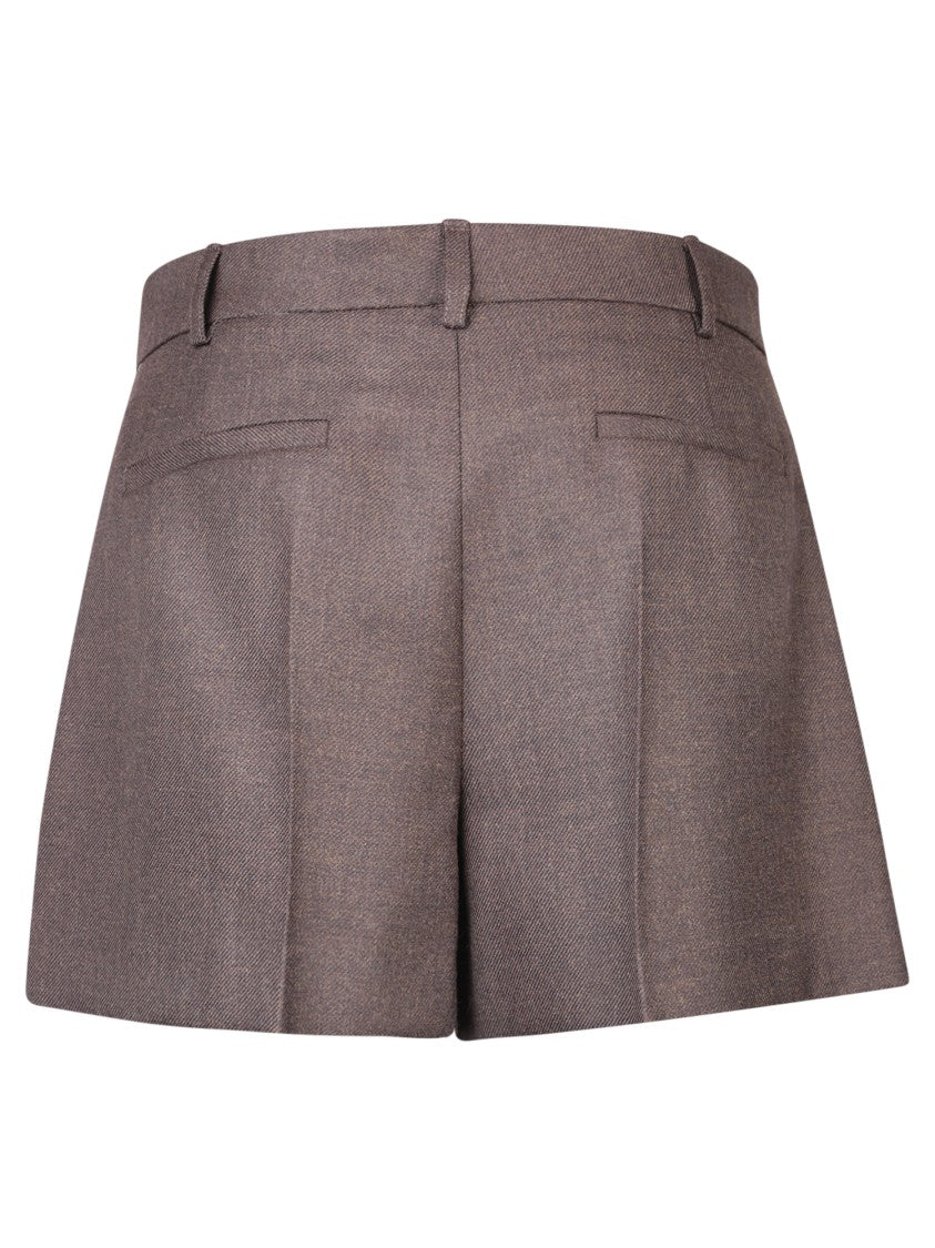 Blanca Vita Tailored High-Waisted Shorts With Pleat Detail And Stretch Blend
