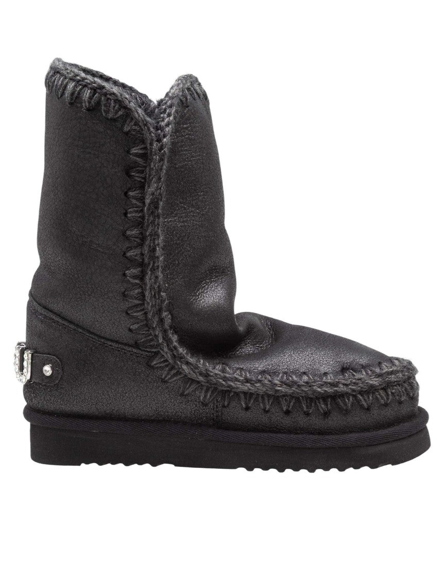 Mou Black/Grey Eskimo 24 Leather Boot