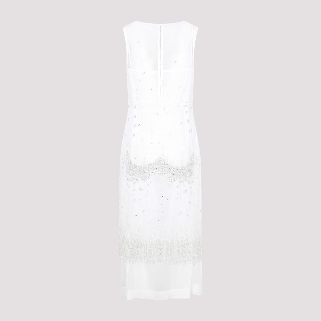 Bottega Veneta White Crystal Dress