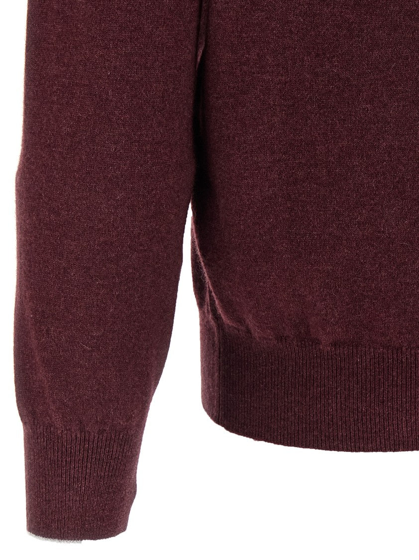 Brunello Cucinelli Contrast-Detailed Cashmere Sweater With Crew Neck