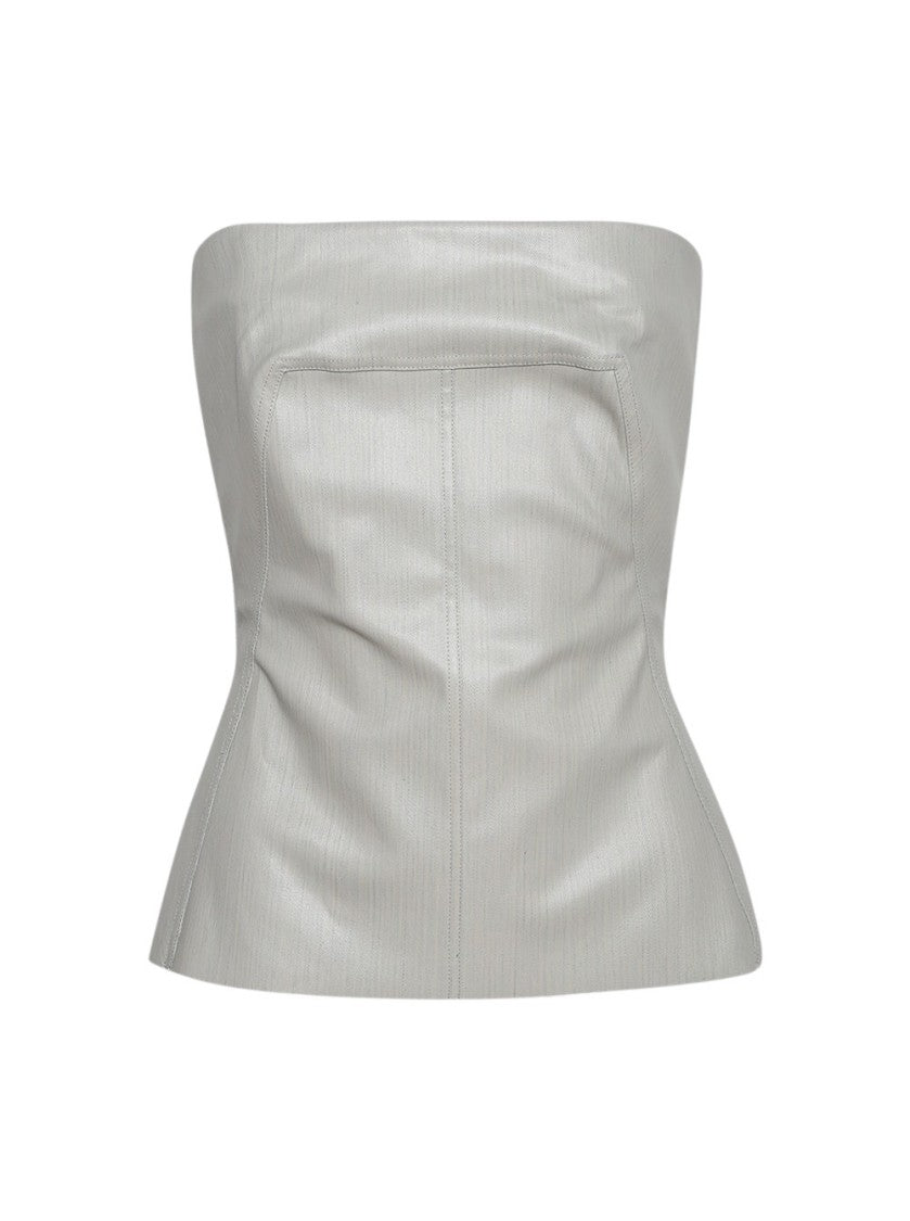 Rick Owens Denim Bustier Top Dinge