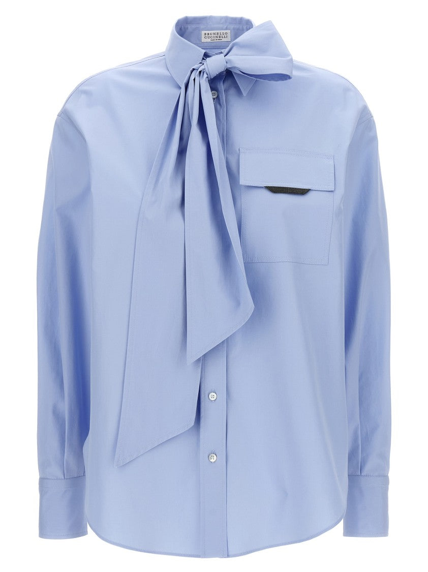 Brunello Cucinelli Shiny Flap Detail' Shirt