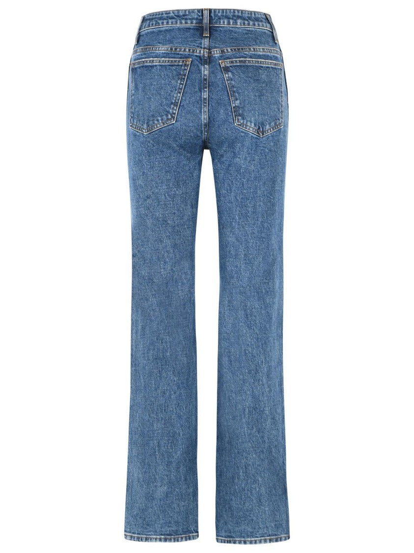 Khaite 'Danielle' Stretch Jeans In Blue 'Boone' Denim