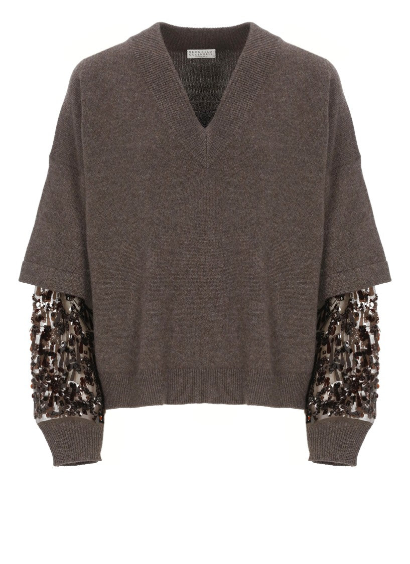 Brunello Cucinelli Brown Cashmere Sweater