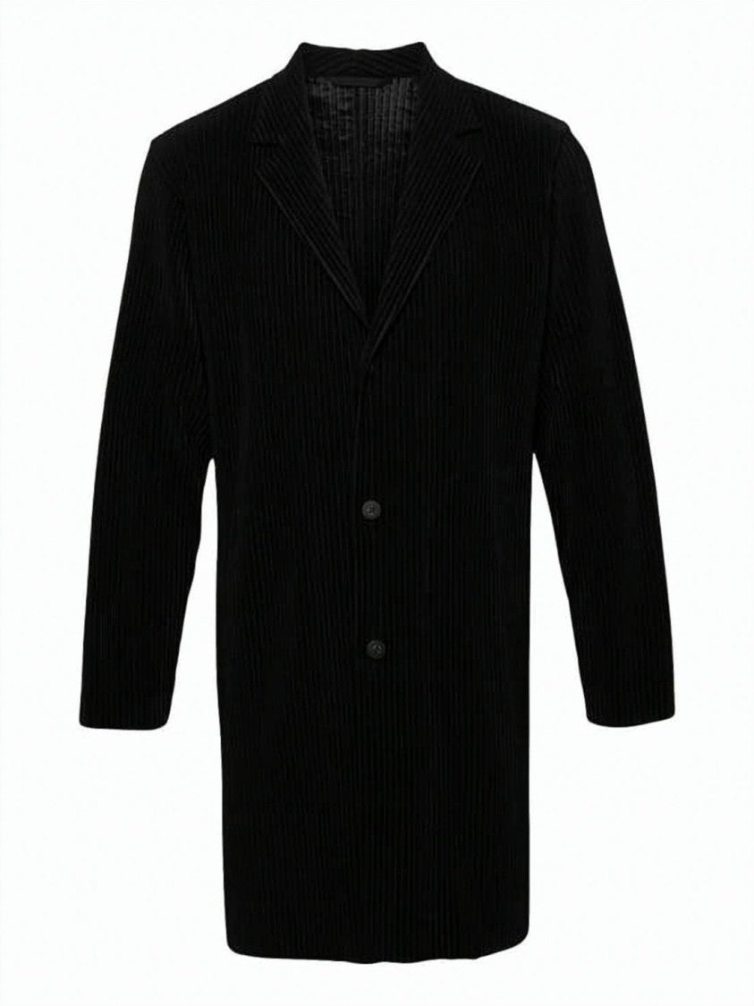 Homme Plissé Issey Miyake Pleated Texture Dom Suit Jacket With Modern Silhouette