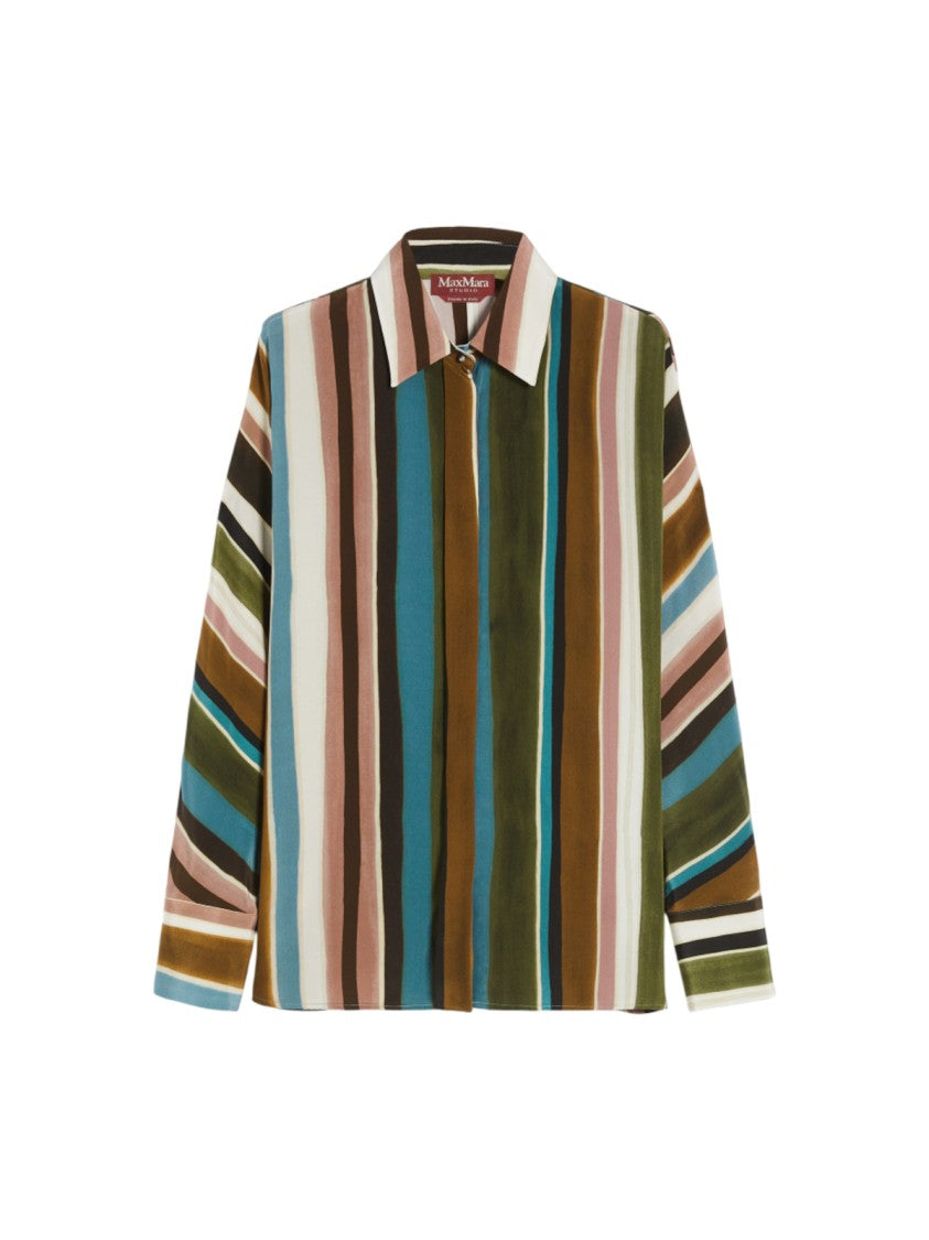 Max Mara Relaxed Fit Striped Long-Sleeved Shirt