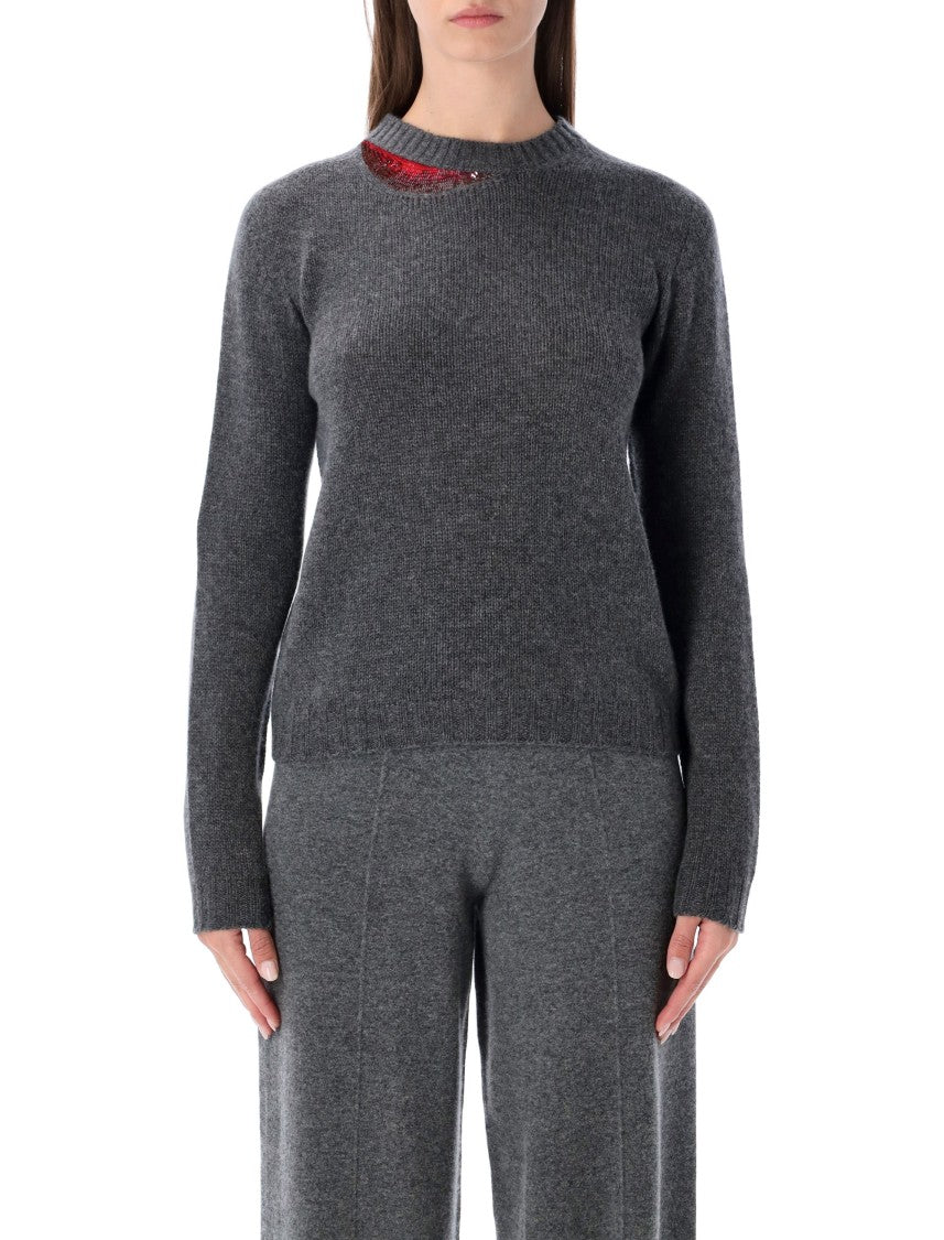 Fabiana Filippi Cashmere Sweater With Subtle Sequin Detailing