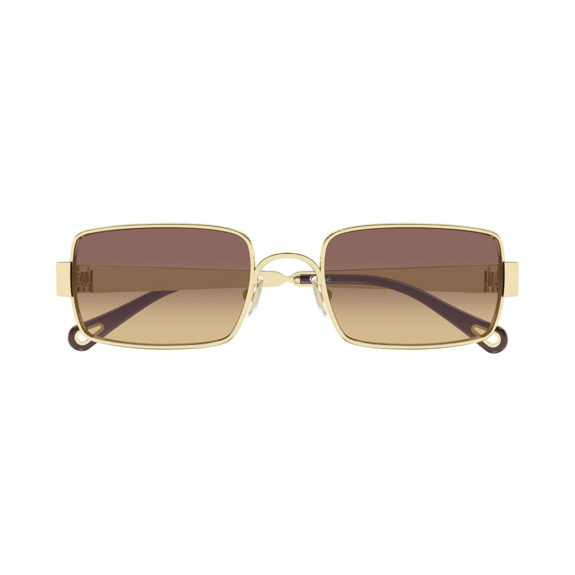 Chloé Bold Rectangular Sunglasses With Gold-Tone Frame