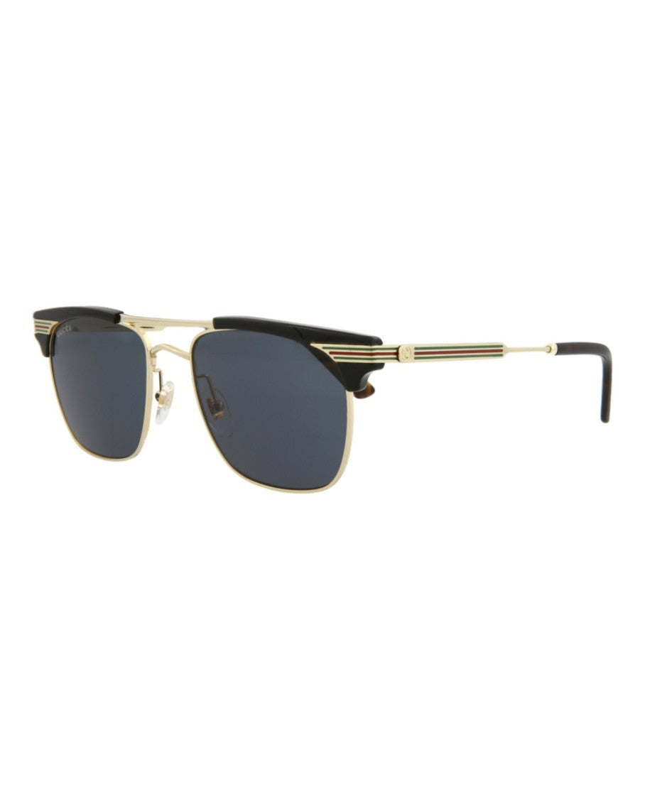 Gucci Square-Frame Metal Sunglasses