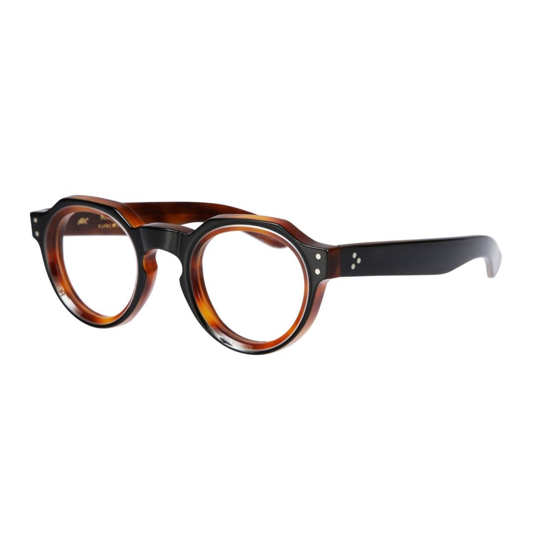 Kador Spike Round Tortoiseshell Frame Sunglasses With Keyhole Bridge