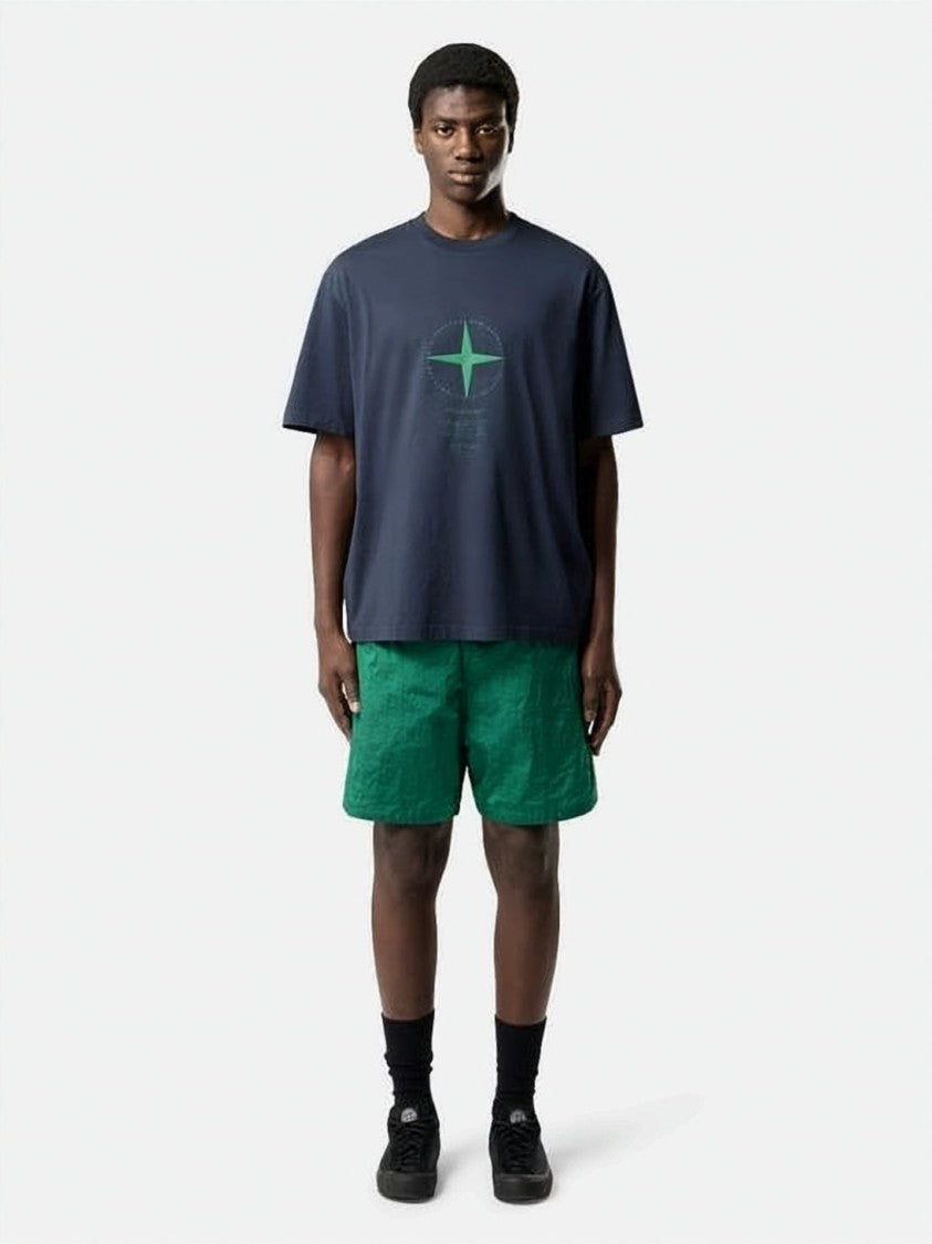 Stone Island Relaxed Fit Short-Sleeve T-Shirt With Central Compass Emblem
