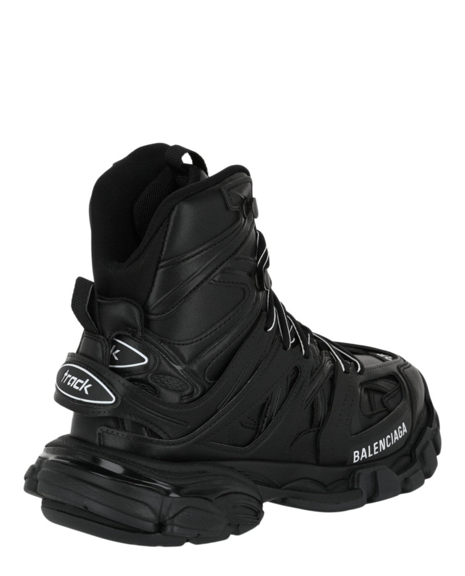 Balenciaga Track Hike High-Top Sneakers With Faux Leather Paneled Design