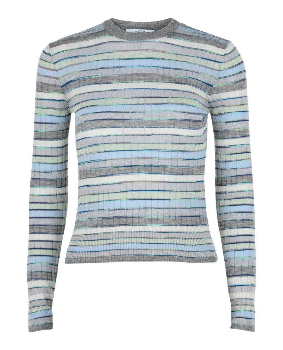 M Missoni Textured Knit Sweater With Striped Pattern