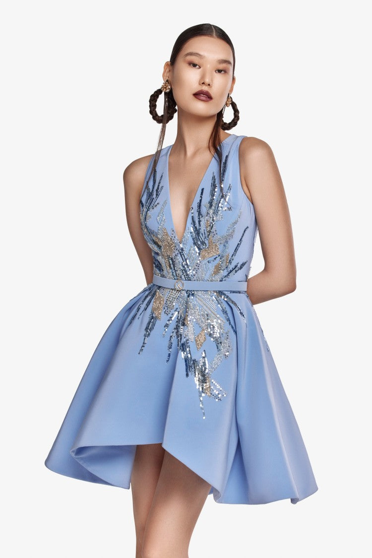 Saiid Kobeisy Short Embroidered Dress