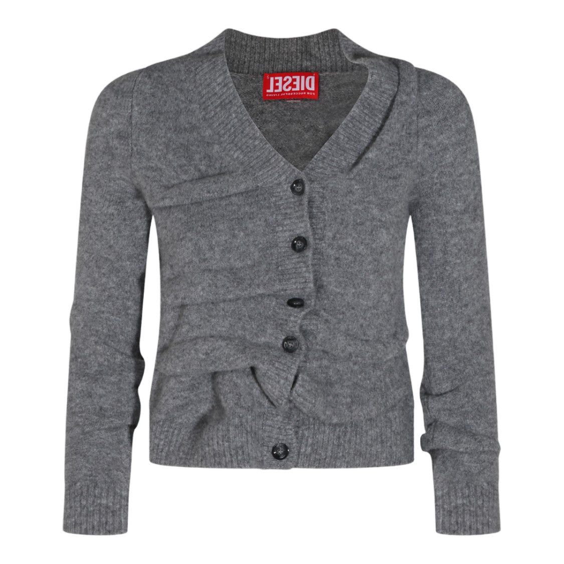 Diesel Knit Cardigan Sweater With V-Neckline And Button-Down Front