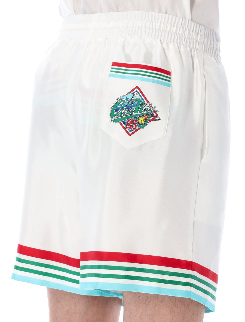 Casablanca Casa Way World Series Silk Shorts