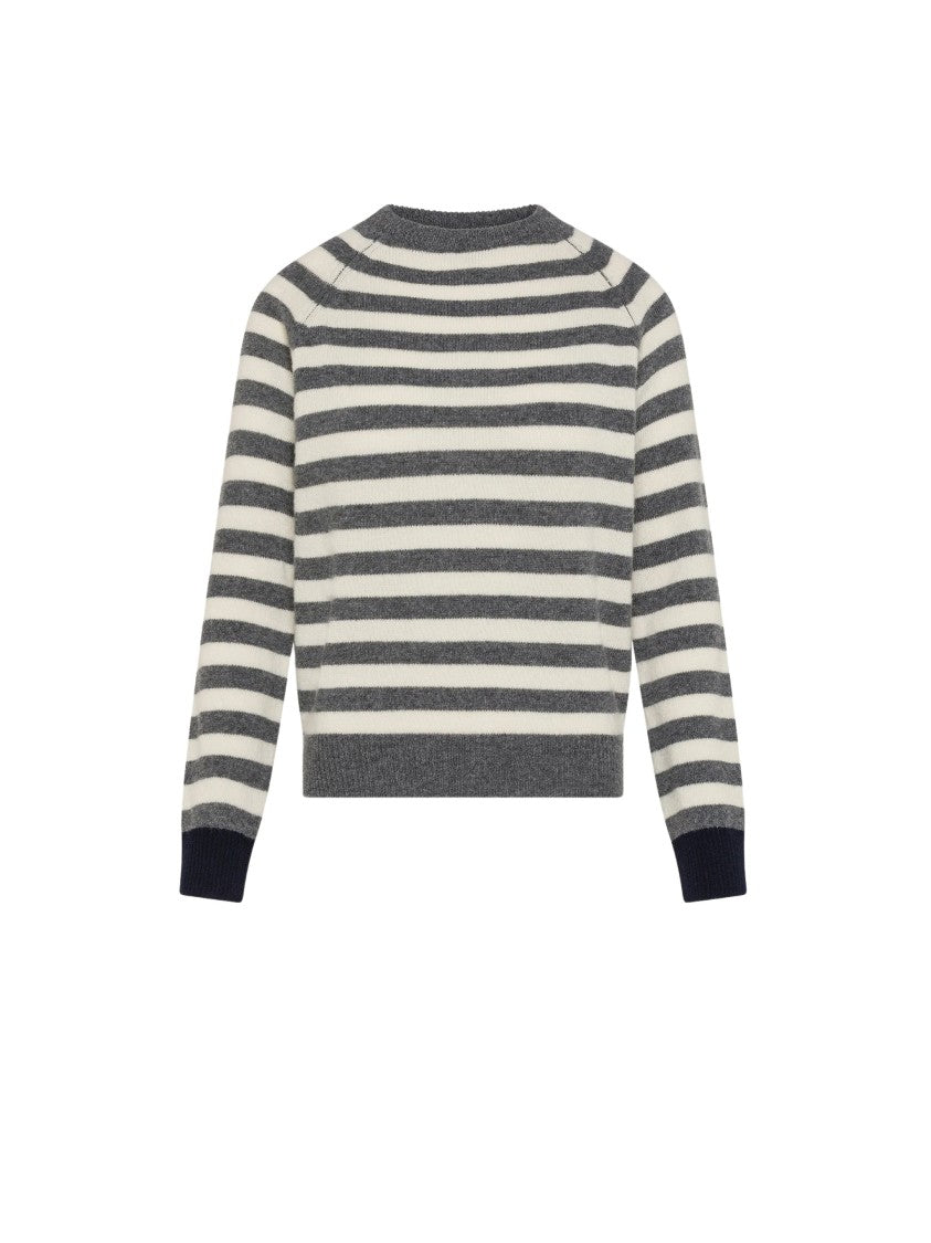 Seventy Venezia Striped Pure Carded Wool Crewneck Sweater