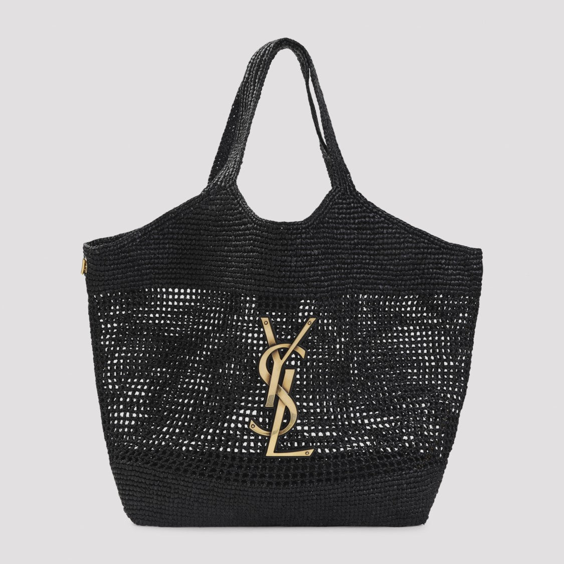 Saint Laurent Woven Raffia Tote Bag