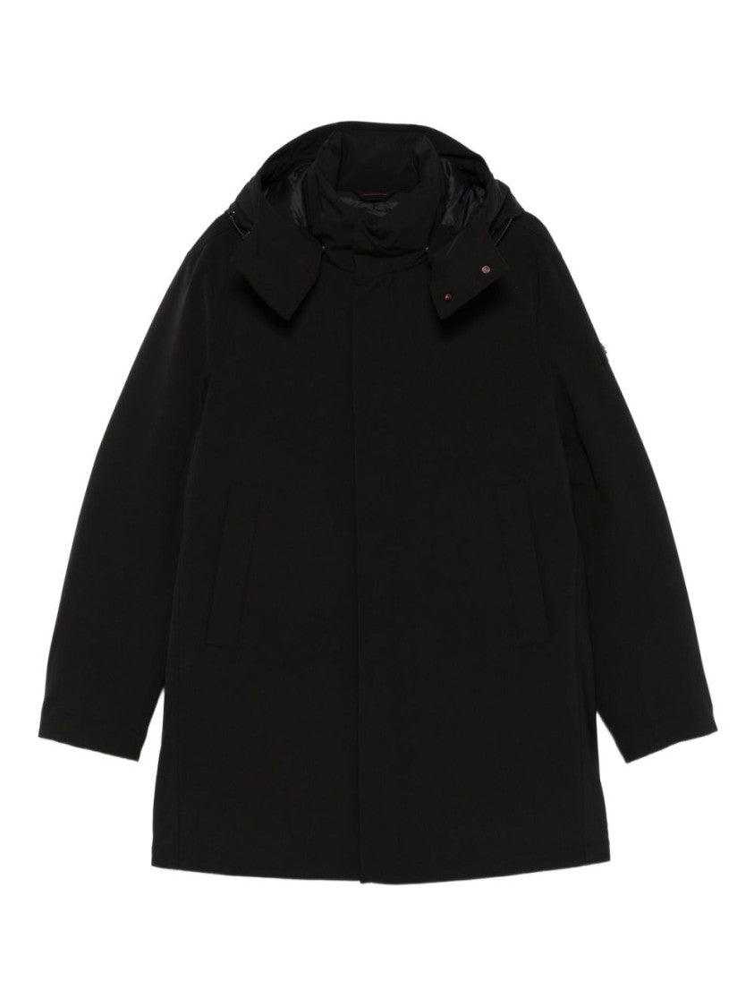 Peuterey Sophisticated Black Parka With High Collar