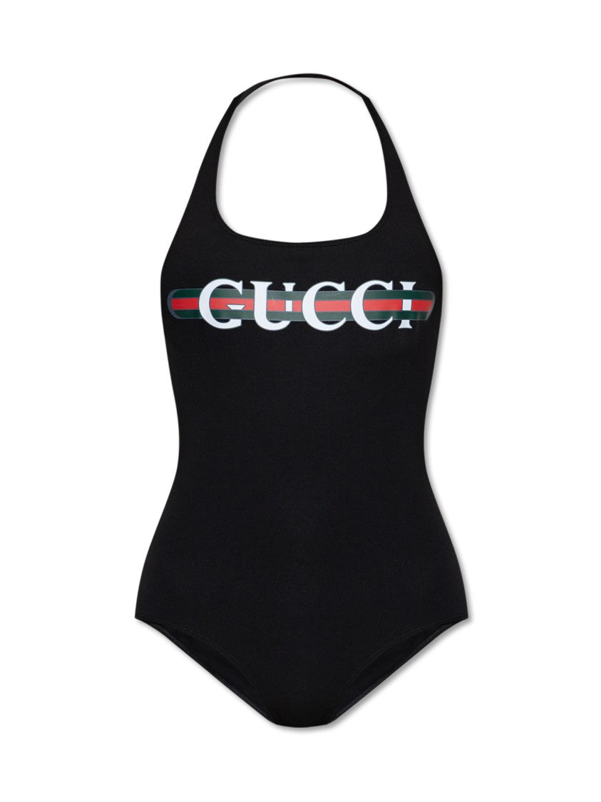 Gucci Sparkling Logo One Piece Swimsuit